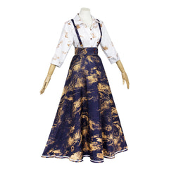 Cosplay Costume Clair‌ Clair Obscur：Expedition 33 Jeu Cosplay Robe Noire et Jaune Femme