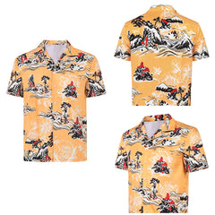 Cosplay Costume Cliff The Adventures of Cliff Booth(2026) Film Cosplay Chemise Orange Homme