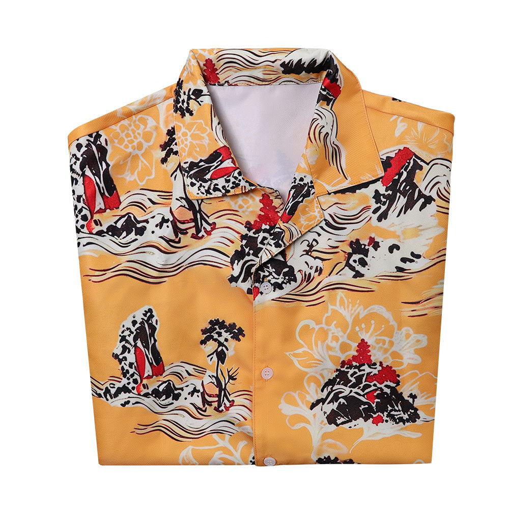 Cosplay Costume Cliff The Adventures of Cliff Booth(2026) Film Cosplay Chemise Orange Homme