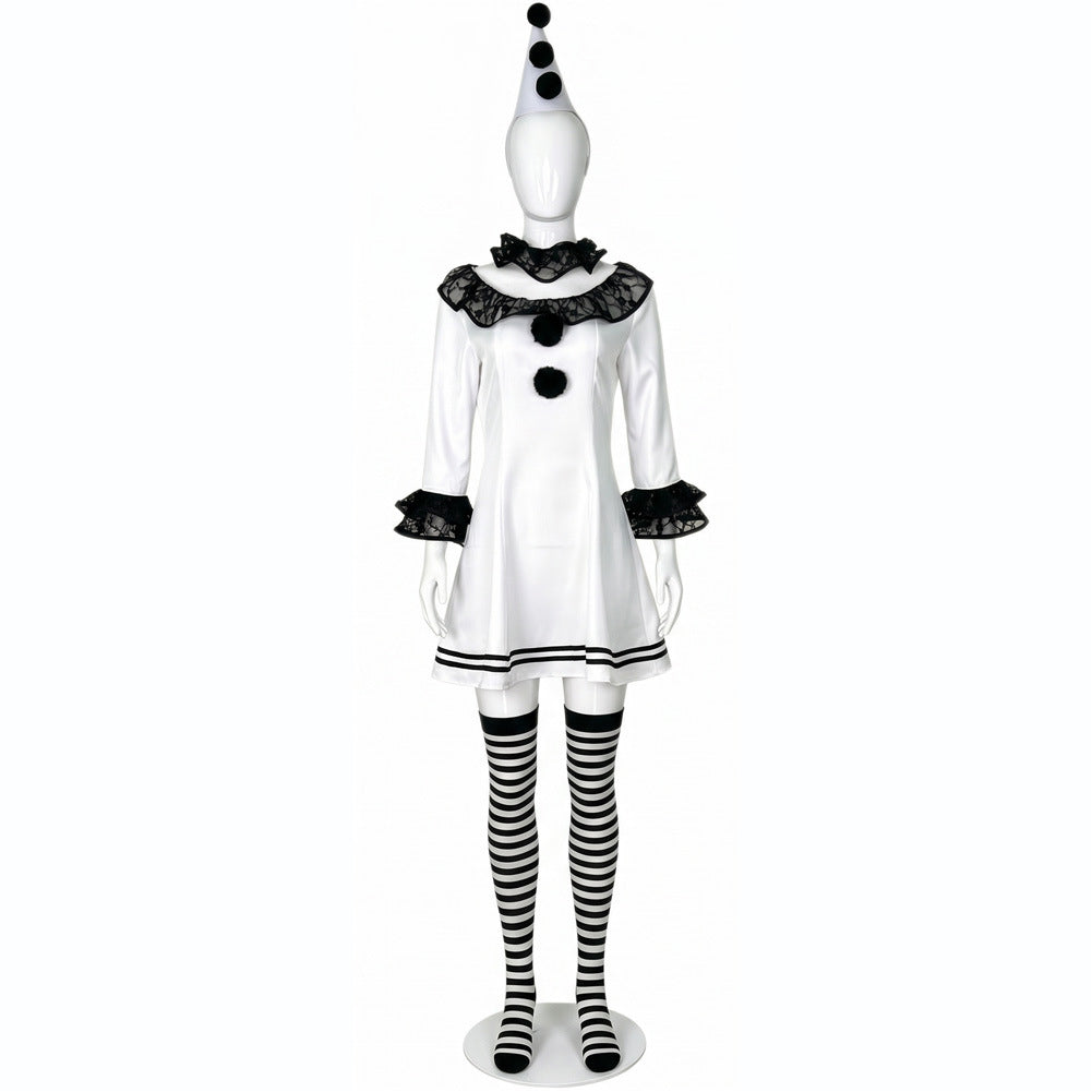 Cosplay Costume Clown Terrifier 4(2026) Film Cosplay Robe Noire et Blanche Femme