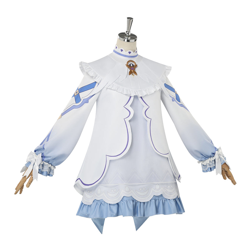 Cosplay Costume Columbina Genshin Impact Jeu Cosplay Tenue Blanche Femme
