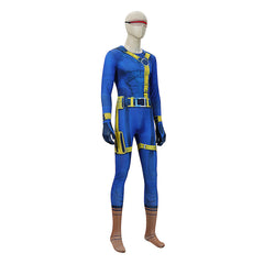 Cosplay Costume Cyclops Avengers 5(2026) Film Cosplay Combinaison Bleue Homme