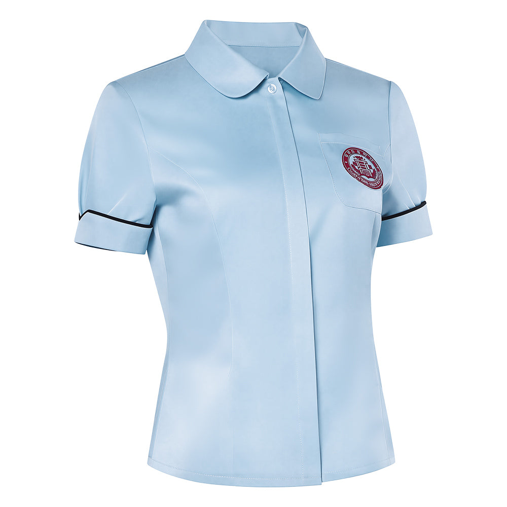 Cosplay Costume Daehan Uniforme Scolaire Teach You a Lesson(2026) TV Cosplay Chemise Bleue Femme
