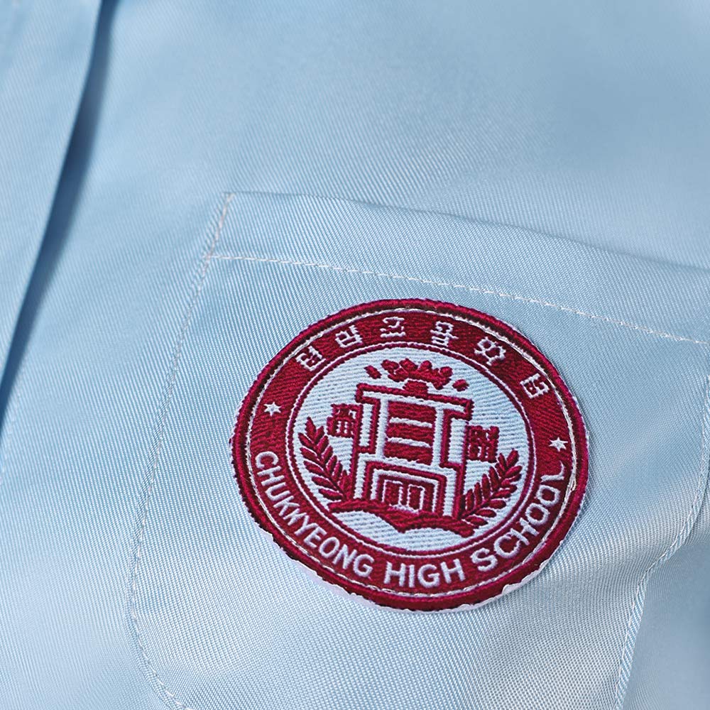 Cosplay Costume Daehan Uniforme Scolaire Teach You a Lesson(2026) TV Cosplay Chemise Bleue Femme