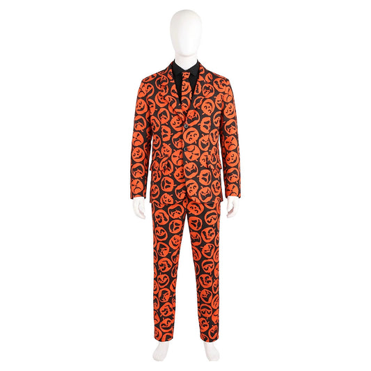 Cosplay Costume David S. Pumpkins Saturday Night Live TV Show Cosplay Tenue Orange Homme