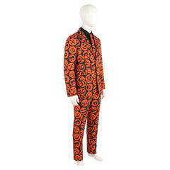 Cosplay Costume David S. Pumpkins Saturday Night Live TV Show Cosplay Tenue Orange Homme