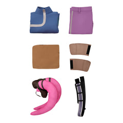 Cosplay Costume Devon Izara Maul: Seigneur de l'Ombre(2026) TV Cosplay Tenue Bleue et Violette avec Cape Femme