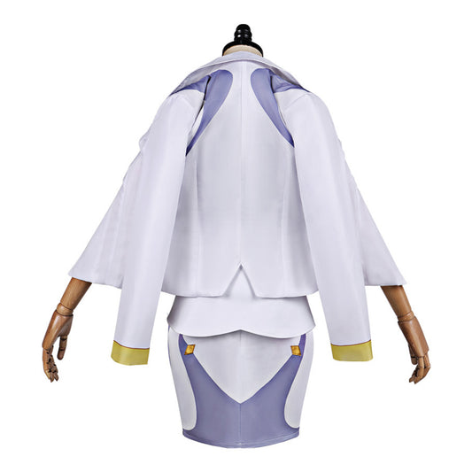 Cosplay Costume Domina Overwatch Jeu Cosplay Tenue Noire et Blanche Femme