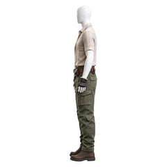Cosplay Costume Dr. Smolder Bravestone Jumanji: Open World(2026) Film Cosplay Tenue Beige et Verte Homme