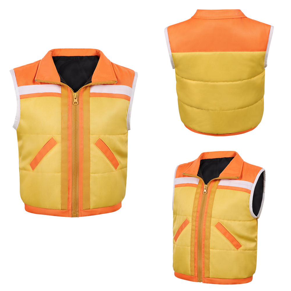 Cosplay Costume Dustin Henderson Stranger Things: Chroniques de 1985(2026) TV Cosplay Manteau Jaune Enfant