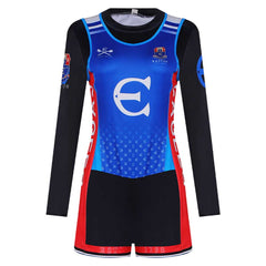 Cosplay Costume Easton Prep Crew Girl(2026) TV Cosplay Tenue d'Équipe Bleue Femme