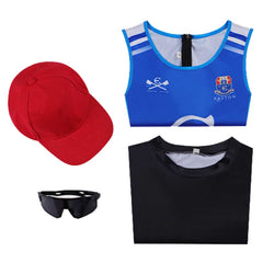 Cosplay Costume Easton Prep Crew Girl(2026) TV Cosplay Tenue d'Équipe Bleue Femme
