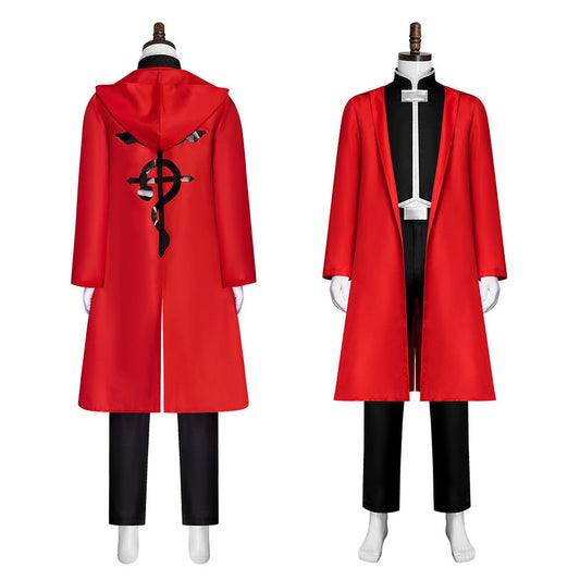Cosplay Costume Edward Elric Fullmetal Alchemist Anime Cosplay Tenue Rouge Homme