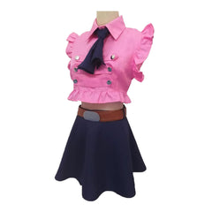 Cosplay Costume Elizabeth Liones The Seven Deadly Sins: Origin(2026) Jeu Cosplay Tenue Rose et Bleue Femme
