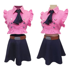 Cosplay Costume Elizabeth Liones The Seven Deadly Sins: Origin(2026) Jeu Cosplay Tenue Rose et Bleue Femme