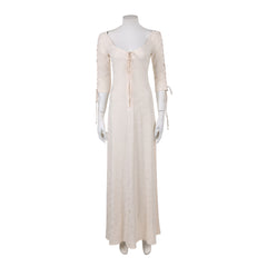 Cosplay Costume Elizabeth Swann Pirates of The Caribbean Film Robe Blanche Femme