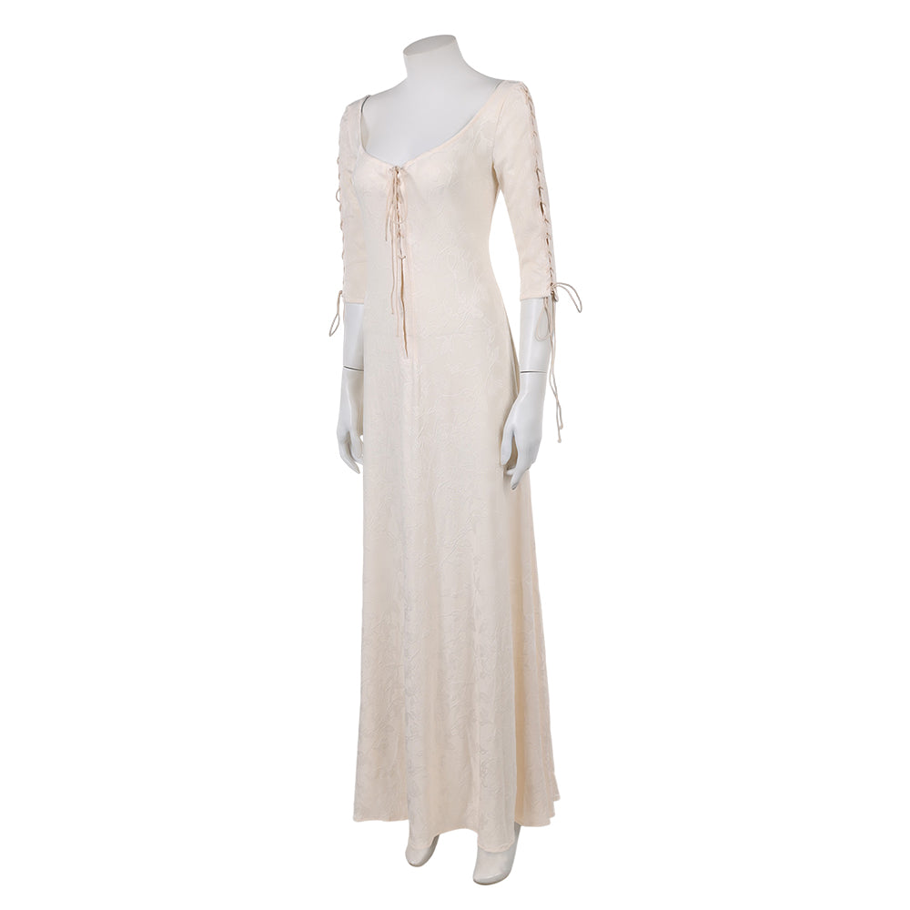 Cosplay Costume Elizabeth Swann Pirates of The Caribbean Film Robe Blanche Femme