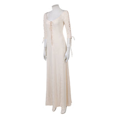 Cosplay Costume Elizabeth Swann Pirates of The Caribbean Film Robe Blanche Femme