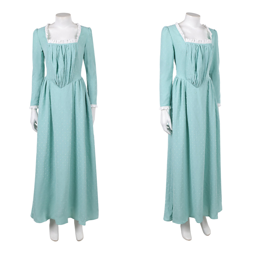 Cosplay Costume Elizabeth Swann Pirates of The Caribbean Film Robe Verte Femme