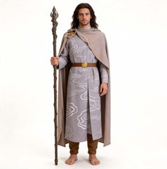 Cosplay Costume Elrond The Lord of the Rings(2026) Film Cosplay Tenue Grise Homme
