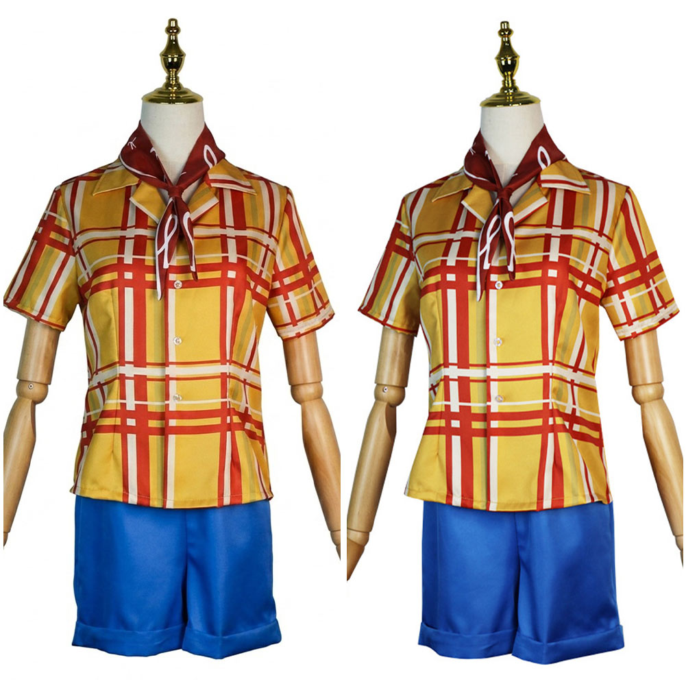 Cosplay Costume Emily Film Cosplay Tenue Jaune et Bleue Femme