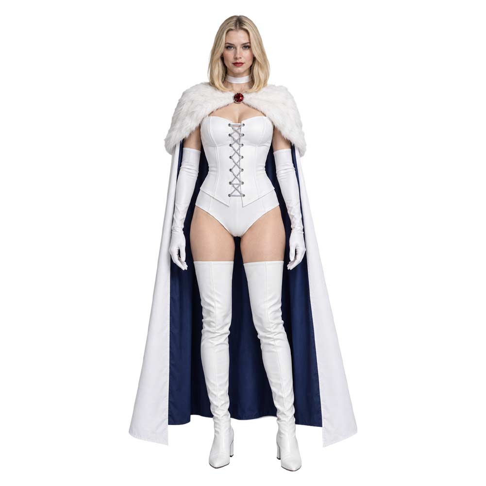 Cosplay Costume Emma Frost X-Men '97 Saison 2(2026) TV Cosplay Tenue Blanche Femme  