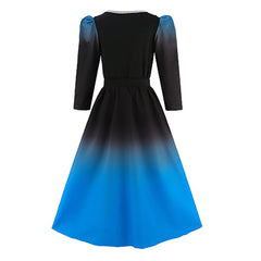 Cosplay Costume Enfant Chloe Charming Descendants: Wicked Wonderland(2026) Film Cosplay Robe Bleue et Noire