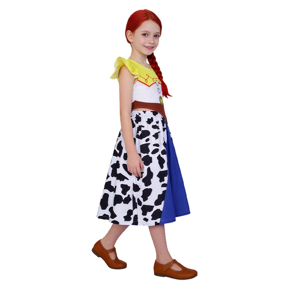 Cosplay Costume Enfant Jessie Film Cosplay Tenue Jaune et Bleue