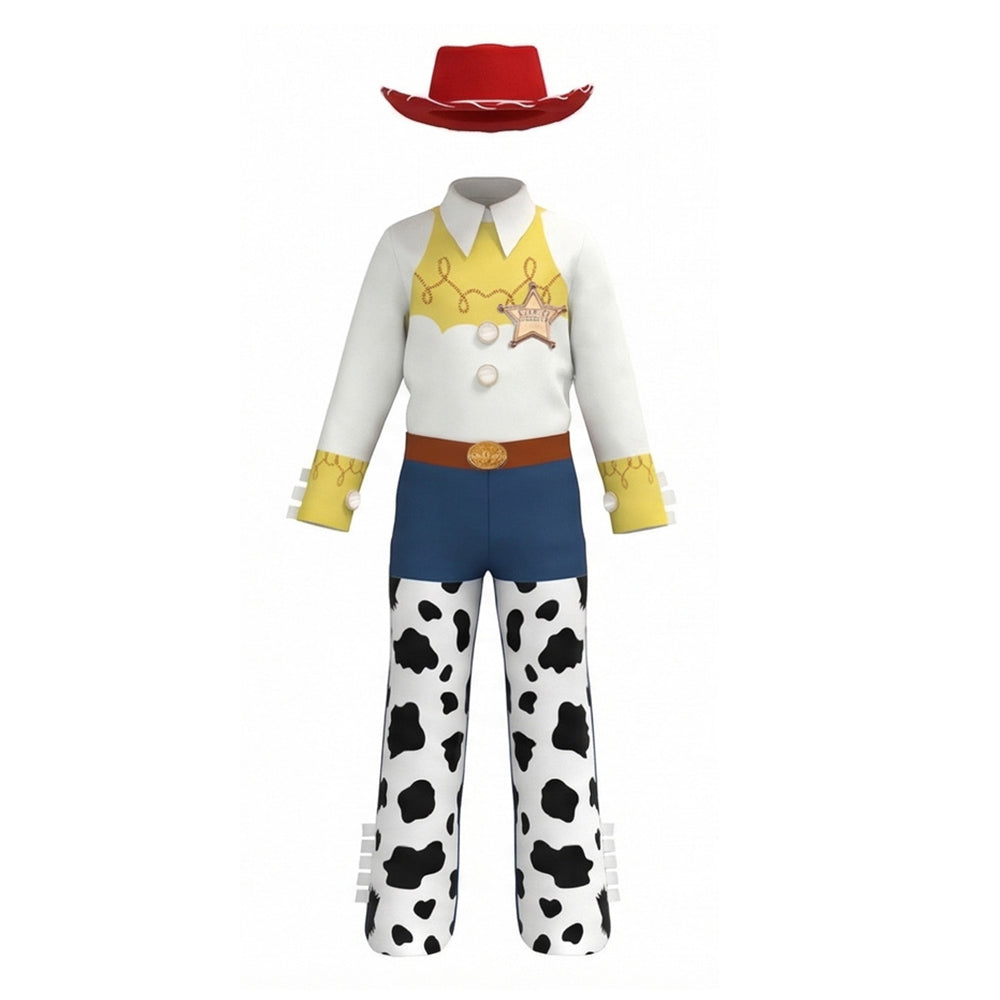 Cosplay Costume Enfant Jessie Film Cosplay Tenue Jaune et Bleue