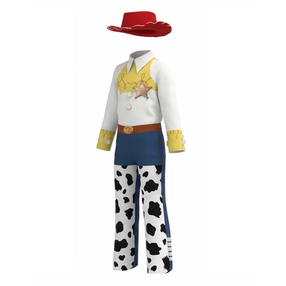Cosplay Costume Enfant Jessie Film Cosplay Tenue Jaune et Bleue