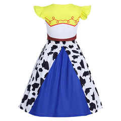 Cosplay Costume Enfant Jessie Film Cosplay Tenue Jaune et Bleue