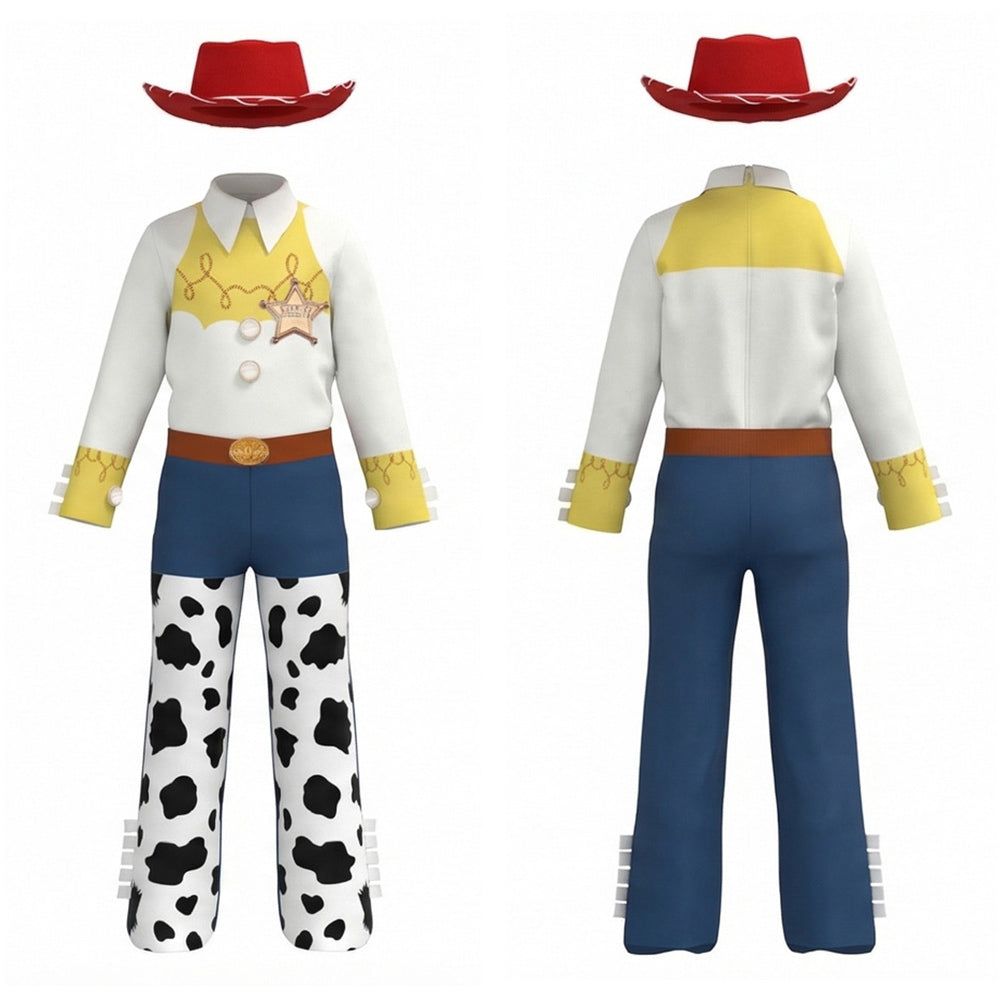 Cosplay Costume Enfant Jessie Film Cosplay Tenue Jaune et Bleue