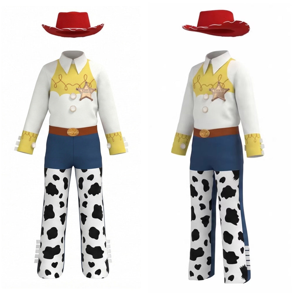 Cosplay Costume Enfant Jessie Film Cosplay Tenue Jaune et Bleue