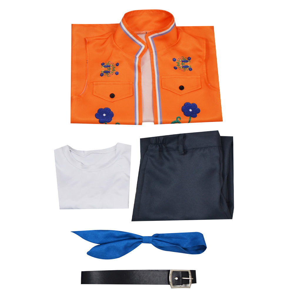 Cosplay Costume Enfant Luis Madrigal Descendants: Wicked Wonderland(2026) Film Cosplay Tenue Orange Ver.2