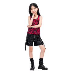 Cosplay Costume Enfant Nikki Obsession(2026) Film Cosplay Tenue Noire et Rouge