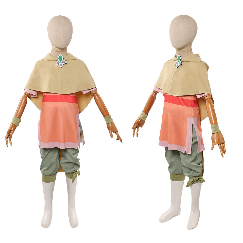Cosplay Costume Enfant Pavi Avatar: Seven Havens(2026) TV Cosplay Tenue Beige et Orange