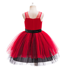Cosplay Costume Enfant Red Descendants: Wicked Wonderland(2026) Film Cosplay Robe en Tulle Rouge