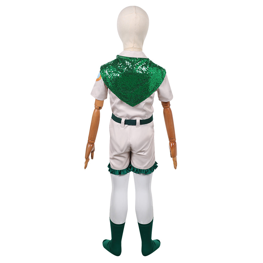 Cosplay Costume Enfant Scout Troop Beverly Hills(1989) Film Cosplay Uniforme Beige et Vert