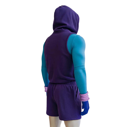 Cosplay Costume Enfant Skeleton King Les Maîtres de l'Univers(2026) Film Cosplay Tenue de Sport Violette 