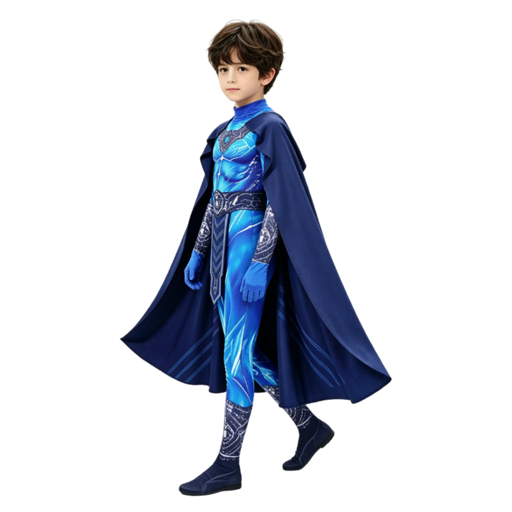 Cosplay Costume Enfant Skeletor Les Maîtres de l'Univers(2026) Film Cosplay Combinaison Bleue
