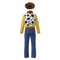 Cosplay Costume Enfant Woody Film Cosplay Tenue Jaune et Bleue