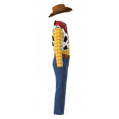 Cosplay Costume Enfant Woody Film Cosplay Tenue Jaune et Bleue