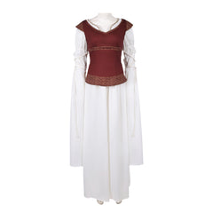 Cosplay Costume Eowyn The Lord of the Rings(2026) Film Cosplay Robe Blanche et Rouge Femme
