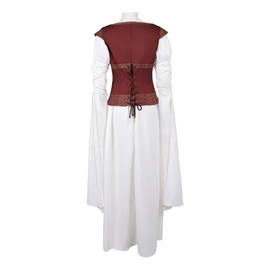 Cosplay Costume Eowyn The Lord of the Rings(2026) Film Cosplay Robe Blanche et Rouge Femme