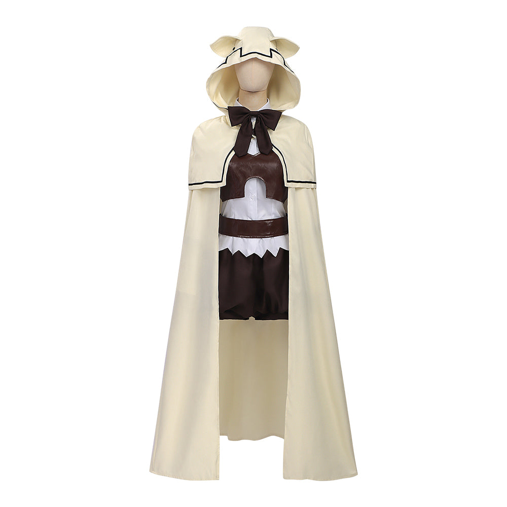 Cosplay Costume Eris Greyrat Mushoku Tensei: Jobless Reincarnation Saison 3(2026) Anime Cosplay Tenue Beige et Brune Femme