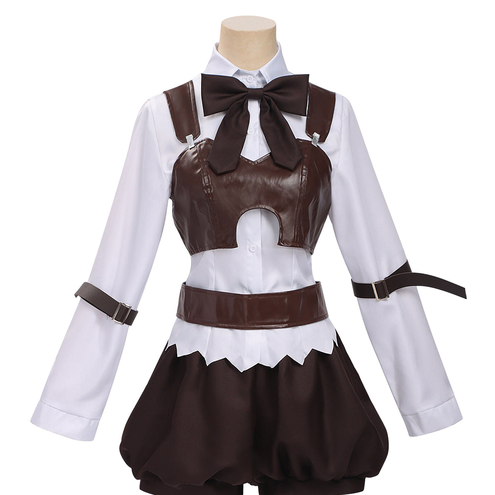 Cosplay Costume Eris Greyrat Mushoku Tensei: Jobless Reincarnation Saison 3(2026) Anime Cosplay Tenue Beige et Brune Femme