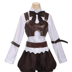 Cosplay Costume Eris Greyrat Mushoku Tensei: Jobless Reincarnation Saison 3(2026) Anime Cosplay Tenue Beige et Brune Femme