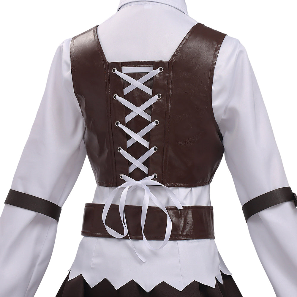 Cosplay Costume Eris Greyrat Mushoku Tensei: Jobless Reincarnation Saison 3(2026) Anime Cosplay Tenue Beige et Brune Femme