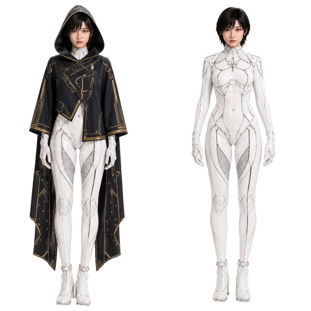Cosplay Costume Eve Stellar Blade: Blood Rain(2026) Jeu Cosplay Combinaison Noire et Blanche Femme