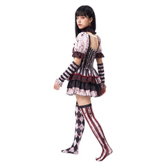 Cosplay Costume Femme Art The Clown Terrifier 4(2026) Film Cosplay Tenue Noire Taché de Sang